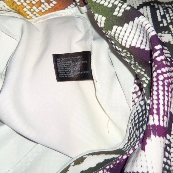 Worthington Snakeskin Colorful Print Stretch Skirt - Women’s Size 10 - Picture 7 of 9